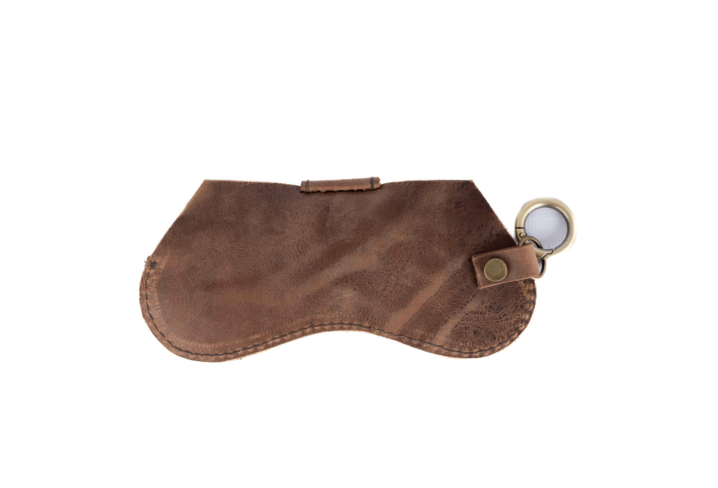 The Leather Glasses Case In Saddle Brown