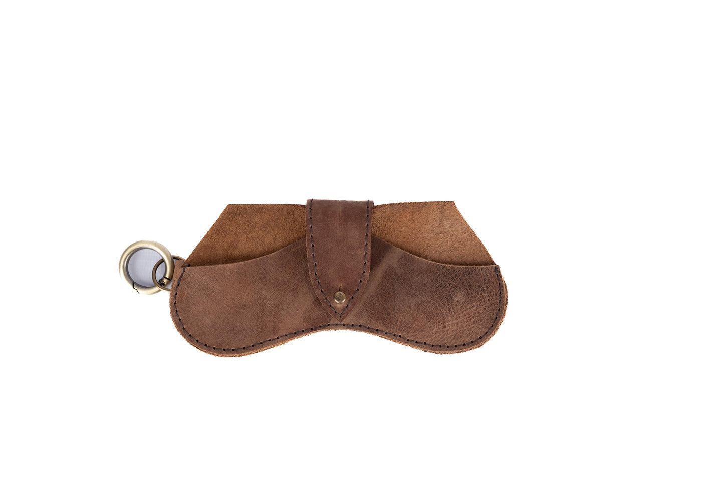 The Leather Glasses Case In Saddle Brown